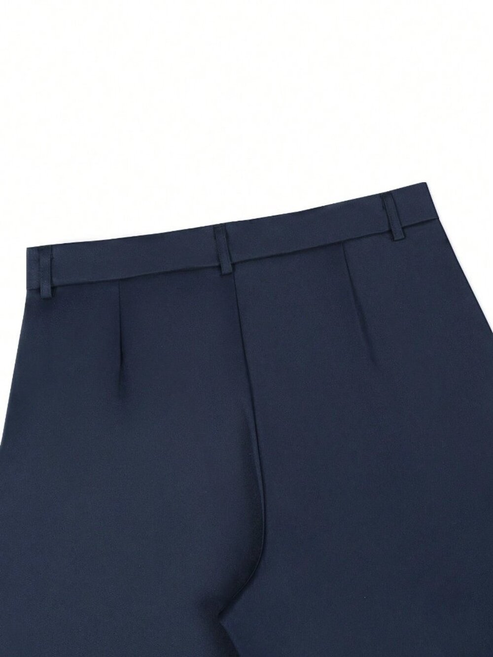 Navy Blue Casual Men's Wide Leg Pants - Picture 7 of 8